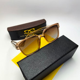 عینک آفتابی زنانه گوچی Gucci مدل ۵۸۲۱۲ مستر دسته سیم کائوچو اسیتیت پلاریزه به همراه پک لوازم جانبی
