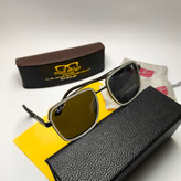 عینک آفتابی ریبن فراری Ray ban Ferrari مدل 805901 پلاریزه فلزی مردانه + پک هدیه لوازم جانبی کیسه و دستمال
