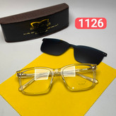 عینک طبی کاور دار ریچل Richel مدل 1126 اورجینال دسته سیم کائوچو پلاریزه اسیتیت به همراه پک اورجینال