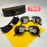 عینک آفتابی مردانه ریبن Ray ban مدل ۷۹۹۵03 پلاریزه فلزی + پک هدیه لوازم جانبی
