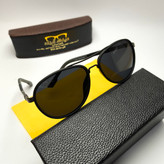 عینک آفتابی مردانه ریبن Ray ban مدل ۱۸۱۶۵03 پلاریزه فلزی + پک لوازم جانبی