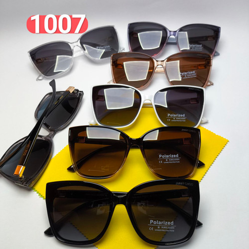 عینک آفتابی زنانه جیمی چو jimmy choo مدل 100703 کائوچو پلاریزه + هدیه لوازم جانبی