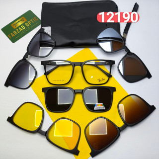 عینک طبی کاور دار ریبن Ray ban مدل 12199 کائوچو TR90 سبک پلاریزه به همراه کیس