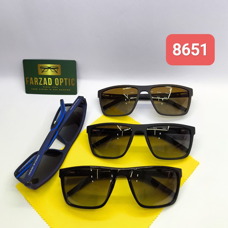 عینک آفتابی پورش Porsche Design مدل 8651 | پلاریزه Polarized UV400 | کائوچوTR90