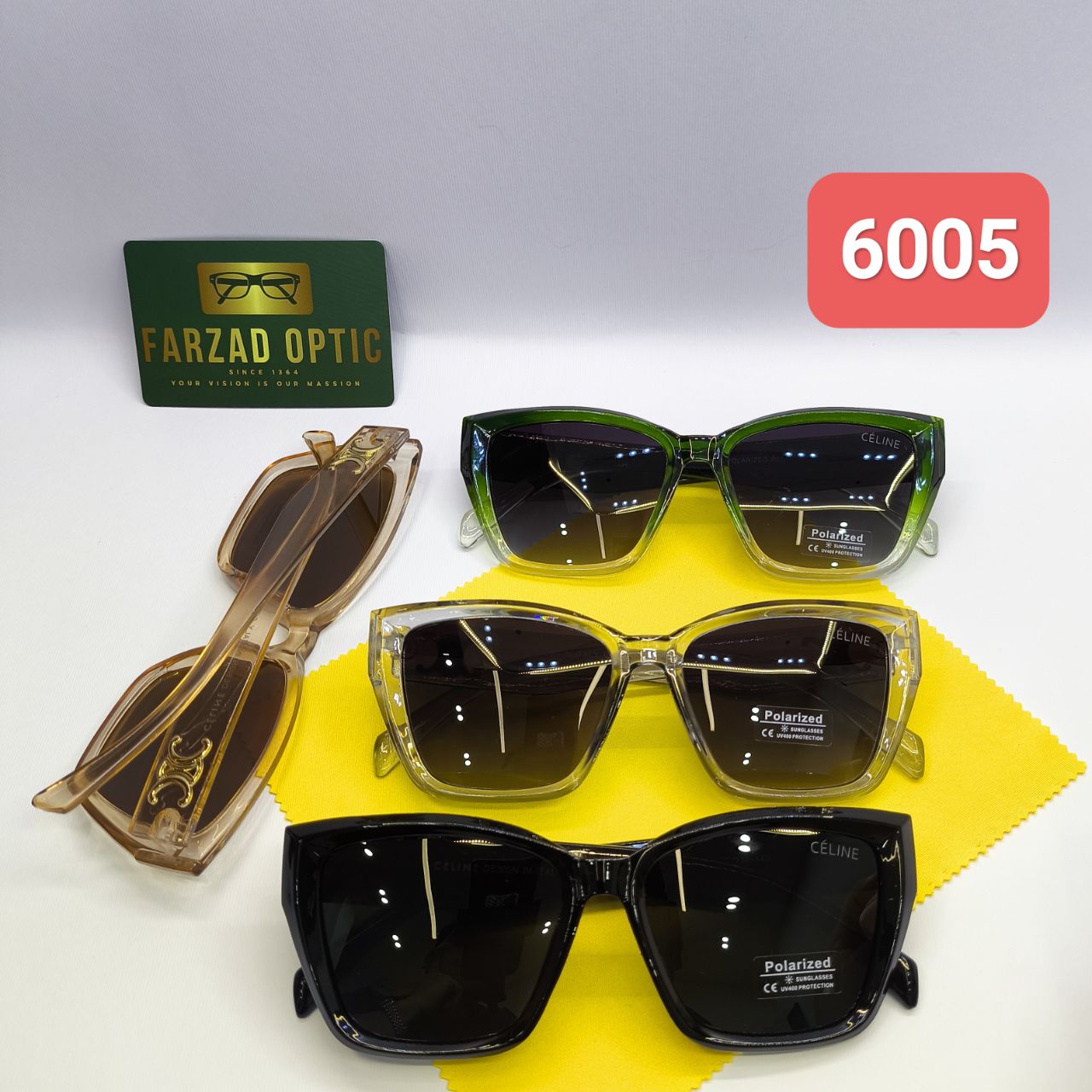 عینک آفتابی سلین CELINE مدل 6005 لولا کائوچو | عدسی پلارایزد Polarized و UV400