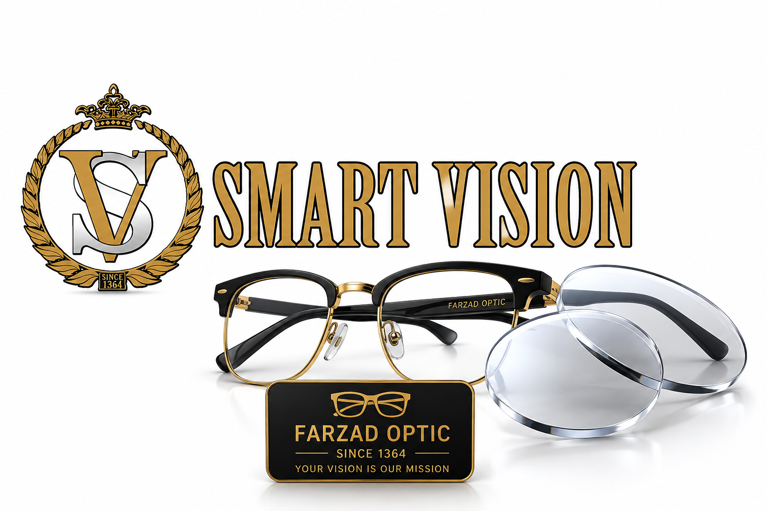 عدسی عینک هایدروفوبیک آنتی رفلکس 1.56 اسمارت ویژن Smart vision به همراه پک اورجینال