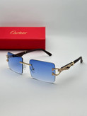 عینک آفتابی کارتیر Cartier مدل 2288 فلزی uv400 بدونه فریم فانتزی فشن
