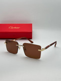 عینک آفتابی کارتیر Cartier مدل 2264 فلزی بدونه فریم فانتزی فشن