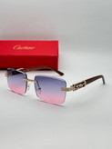 عینک آفتابی کارتیر Cartier مدل 2266 فلزی uv400 بدونه فریم فانتزی فشن
