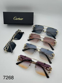 عینک آفتابی کارتیر Cartier مدل 22۶۸ فلزی بدونه فریم فانتزی فشن