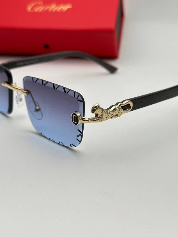 عینک آفتابی کارتیر Cartier مدل 22322 فلزی uv400 بدونه فریم فانتزی فشن