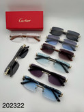 عینک آفتابی کارتیر Cartier مدل 22322 فلزی uv400 بدونه فریم فانتزی فشن